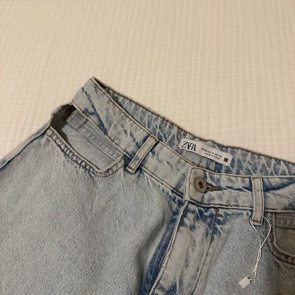 Zara Wide-Leg Cutout Jeans Size 6 - Picture 4 of 4